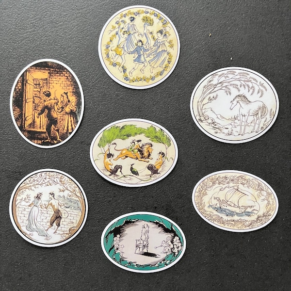 C.S. Lewis The Chronicles of Narnia Vintage Book Cover Artwork Stickers