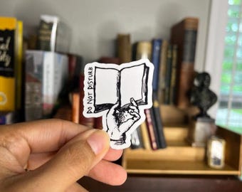 Sticker en vinyle Do Not Disturb Bookish, amateur de livres