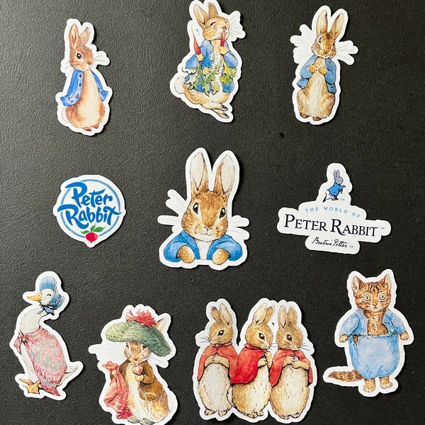 10 Beatrice Potter Peter Rabbit and Friends Vinyl Sticker