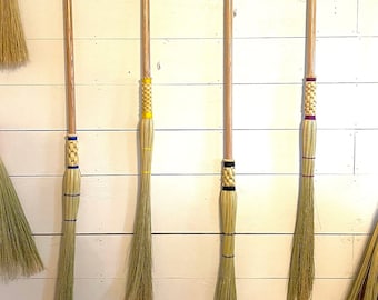Long Pine Handle Cobweb Broom for High Ceilings, Wedding, Witch’s Brooms