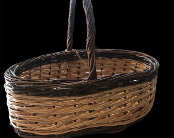 Willow Oval Basket with Handle