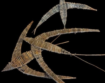 Handwoven Willow Swallow, West Virginia Farm Grown Sustainable Decor