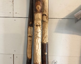 62” Carved Primitive Cobweb Broom; Witch’s Broom; Wedding Broom