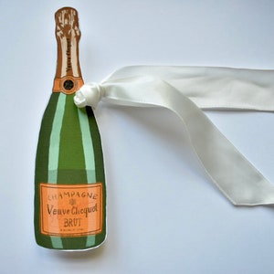 Étiquette-cadeau | Illustration Champagne Vueve