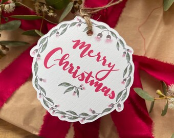 Christmas Gift Tags Set of 4 | Swing Tags | Australian Christmas | Australian Native Flora Gift Tags