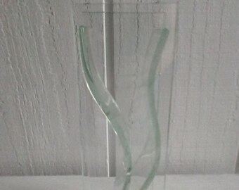 Vintage Italian aquamarine 'Acid Glass' Glass Vase