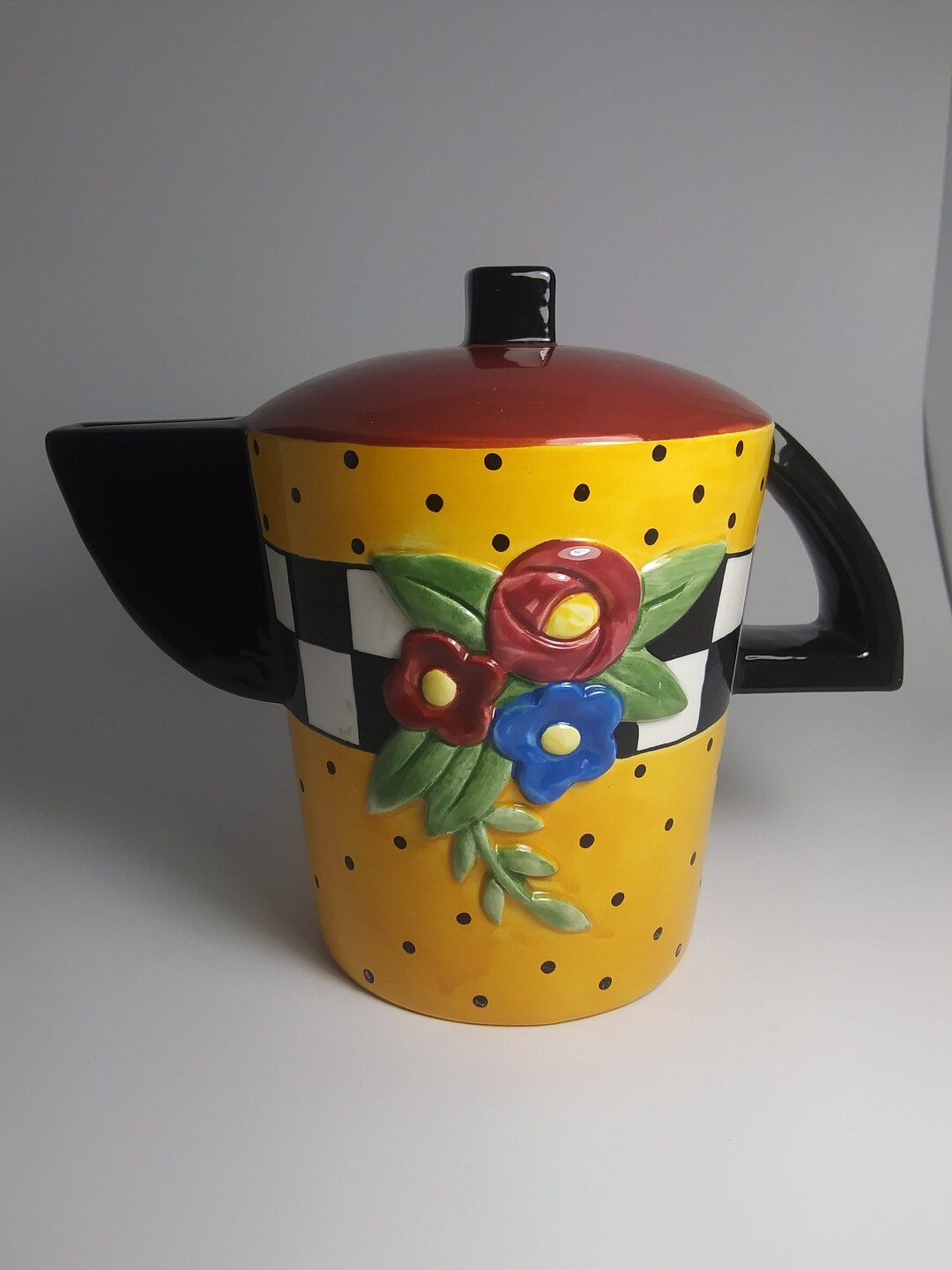 Vintage Mary Engelbreit Teapot Coin Piggy Bank Etsy