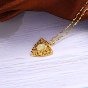 Vintage Filigree Necklace, Gold Lace Pendant Necklace, Moonstone Necklace Gold, Filigree Gemstone Necklace, Oval Moonstone Pendant