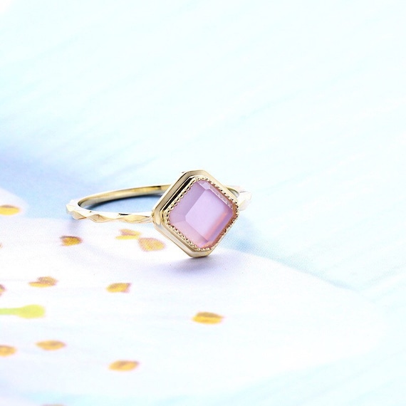Princess Amethyst Ring, Natural Purple Amethyst Ring, Amethyst Promise Ring, Princess Cut Square Amethyst Ring, Minimalist Ring, Gifts