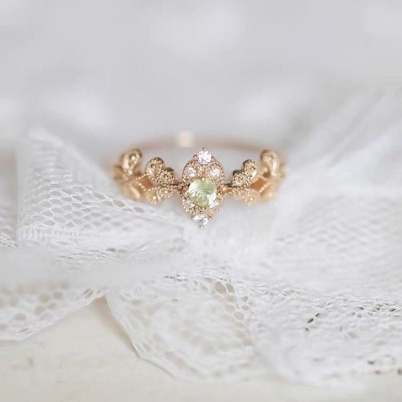 Dainty Pearl Peridot Ring Dainty Pearl Peridot Ring