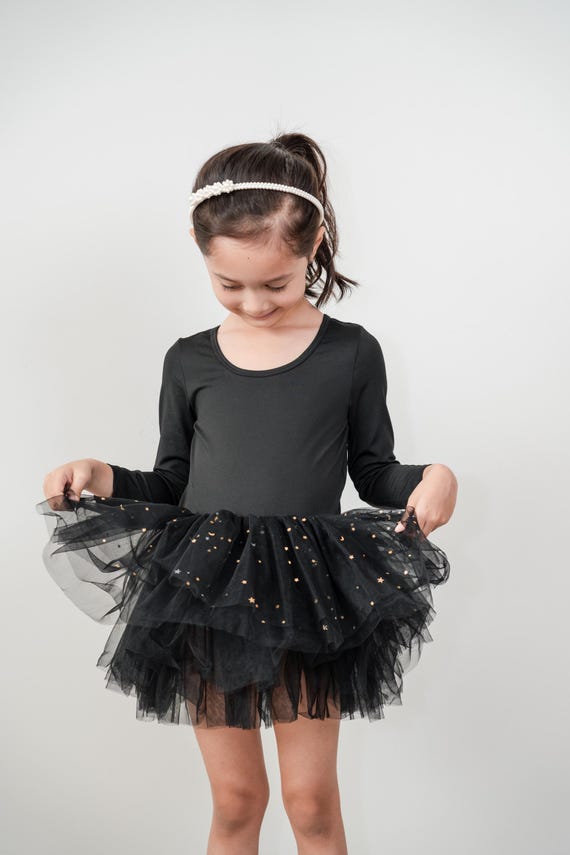 Ballet Tutu Sequin Dress Long Sleeve - Black - Etsy Ballet Tutu Sequin Dress Long Sleeve - Black - Etsy