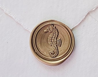 Custom "SEAHORSE" Wax Seal,  Wedding Wax Seal, Envelope Wax Seal, Invitation Wax Seal, Oceanic Wax Seal, Self Adhesive Wax Seal