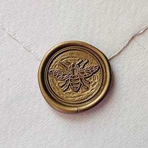 Custom &quot;BUMBLEBEE&quot;  Wax Seal, Wedding Wax Seal,  Envelope Wax Seal, Invitation Wax Seal, Self Adhesive Wax Seal