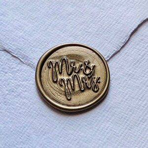 Custom &quot;MR & MRS-#1” wax seal, Wedding wax seal, Envelope wax seal, Self-Adhesive wax seal