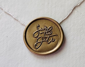 Custom &quot;SAVE THE DATE 1&quot; Wax seals,  Wedding Wax Seals, Self Adhesive Wax Seals, Invitation Wax Seals, Envelope Wax Seals
