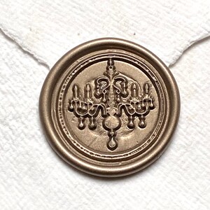 Custom &quot;CHANDELIER&quot; Wax seal, Gothic Wax Seal, Moody Wax Seal, Fun Wax Seal, Ceiling Light wax seal, Party Wax Seal, Envelope Wax Seal,