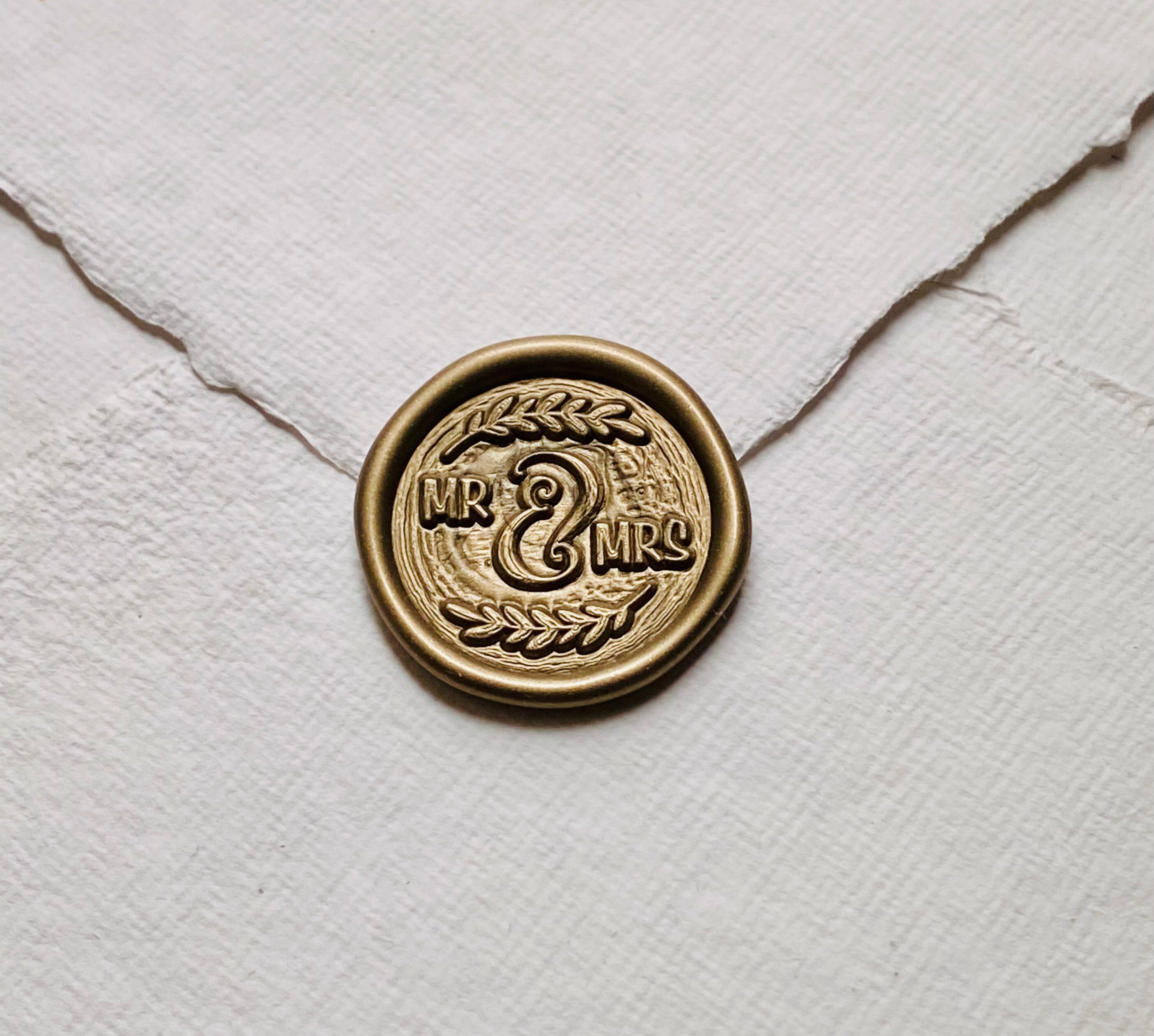 Custom "MR & MRS-#2" wax seals, Wedding wax seal, Envelope wax seal, Self-Adhesive wax seal