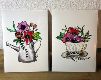 can & cup- set of 2 5x7 prints