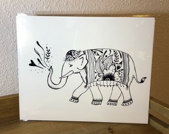 8x10 print - elephant