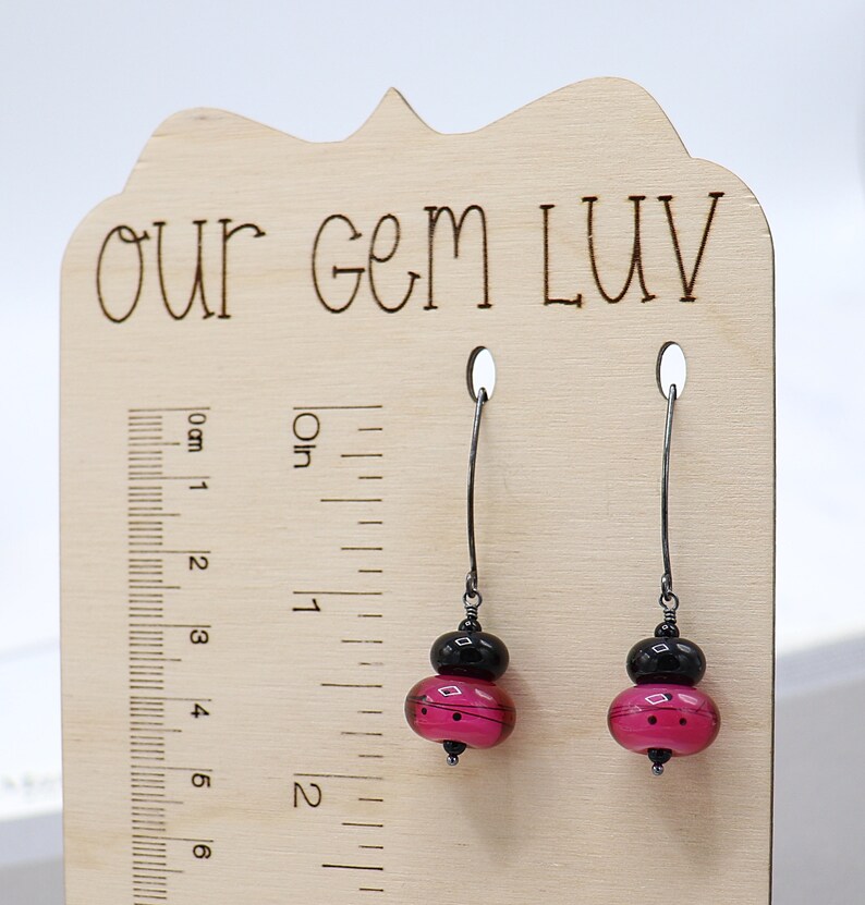 Artisan Lampwork Glass and Sterling Silver Earrings