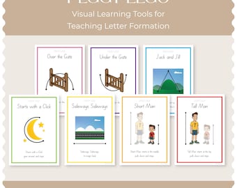 Peggy Lego Writing Guide – Letter Formation Visual Learning (Digital Download)