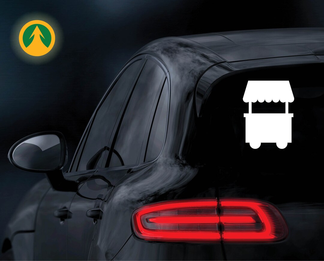 Shop Kiosk Cart Vendor Sticker Decal Vinyl Sign Cup Mug Nursery Wall