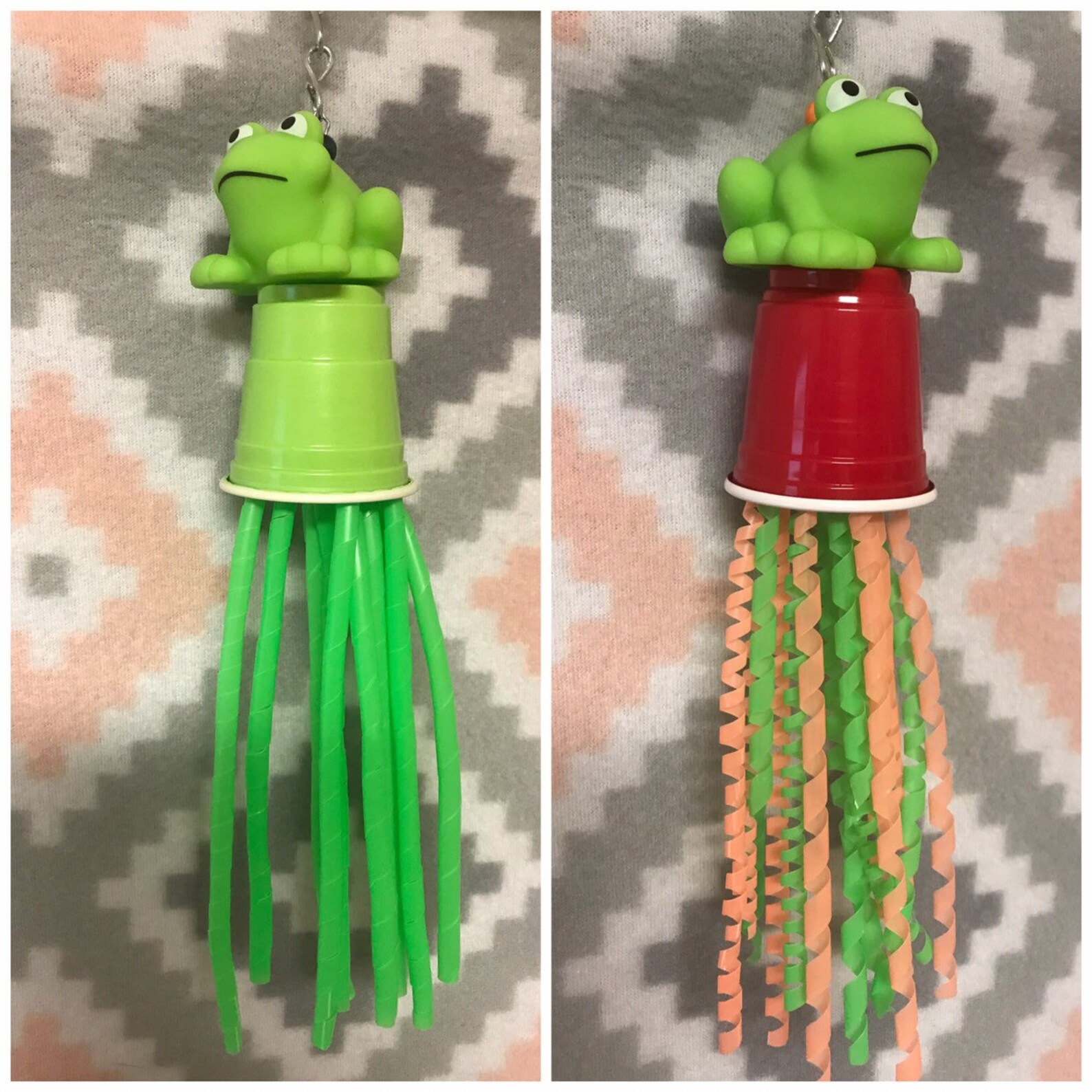 Frog Straw Toy For Small Birds Etsy