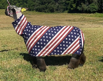 Sheep show blanket, made in USA.