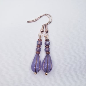 Bronze Berry Teardrop Earrings - Holiday Gift for Her - Boho Bronze Earrings