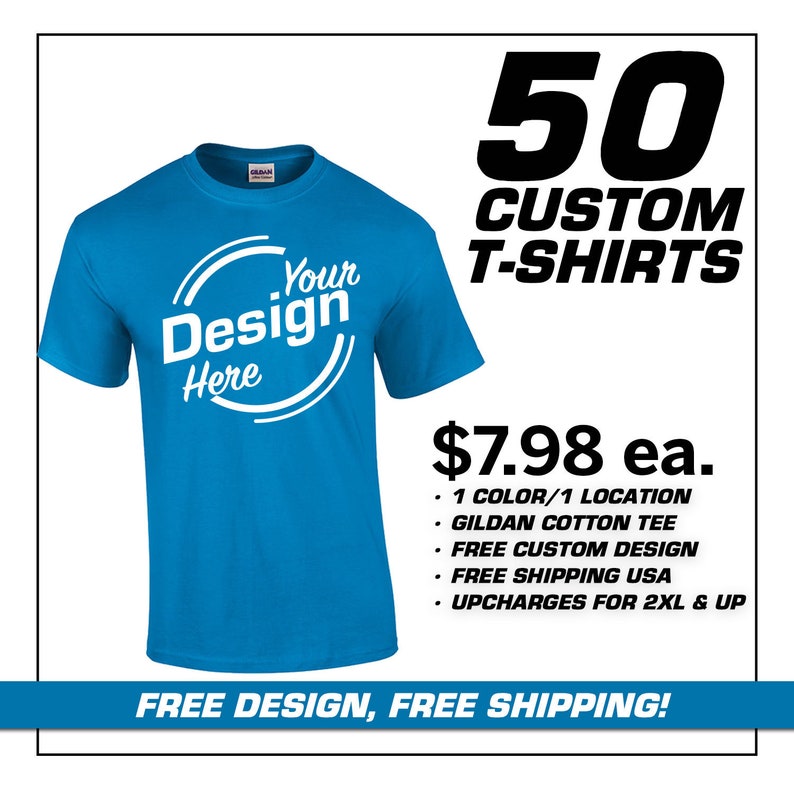 Custom Screen Printed T-shirts | Etsy