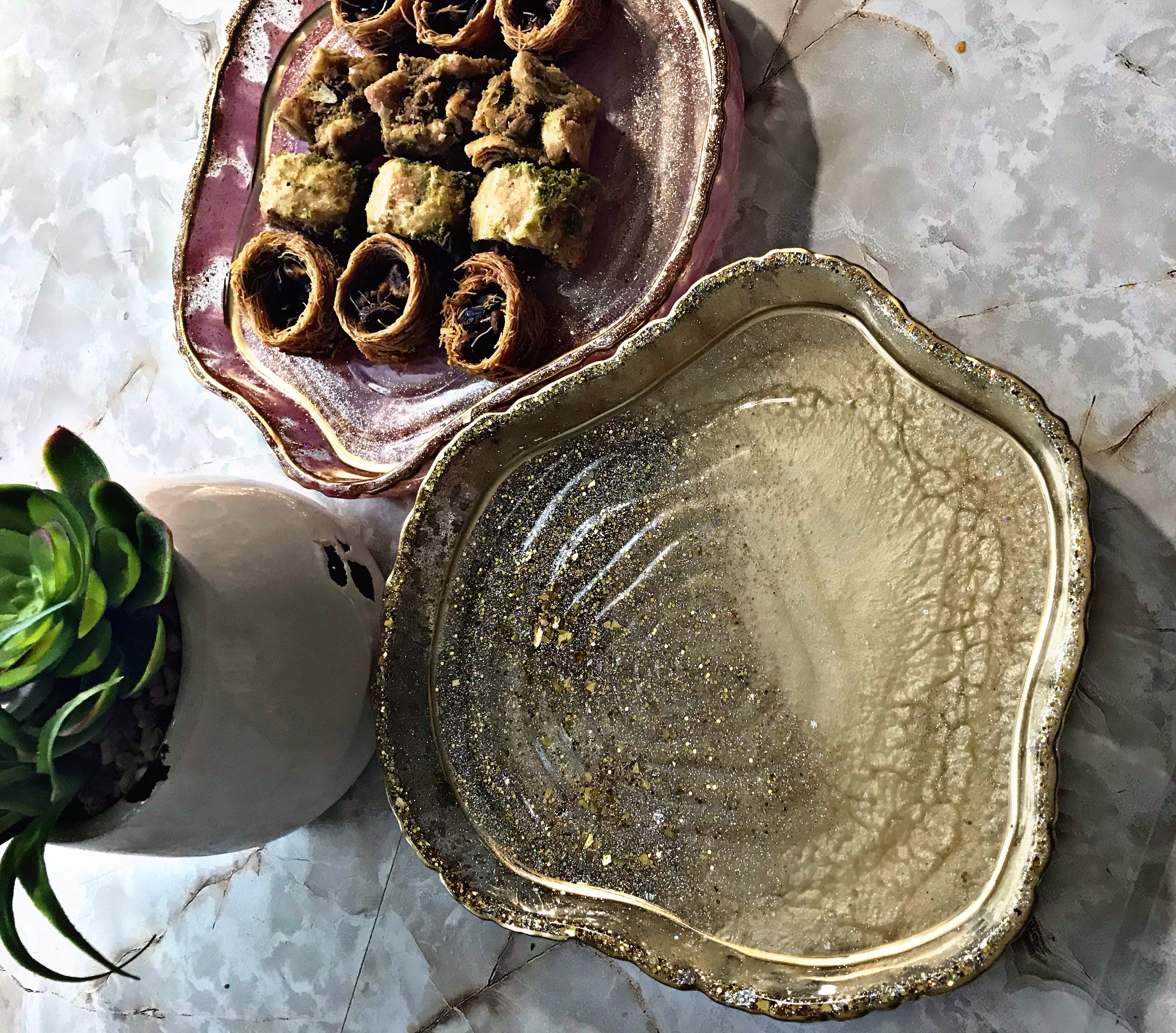 Original Agate Design Tray - Unique Shape Made With Resin Epoxy - Etsy