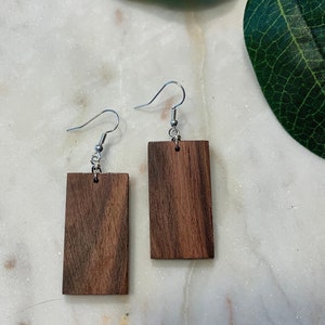 Rosewood Plank Wooden Earring