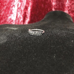 Handgemachte Mondphasen Silber Ring