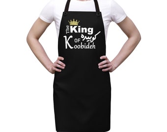 Delantal divertido "Rey del Koobideh" - Regalo para el maestro de la barbacoa persa
