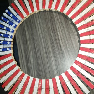 Clothespin wreath American Flag