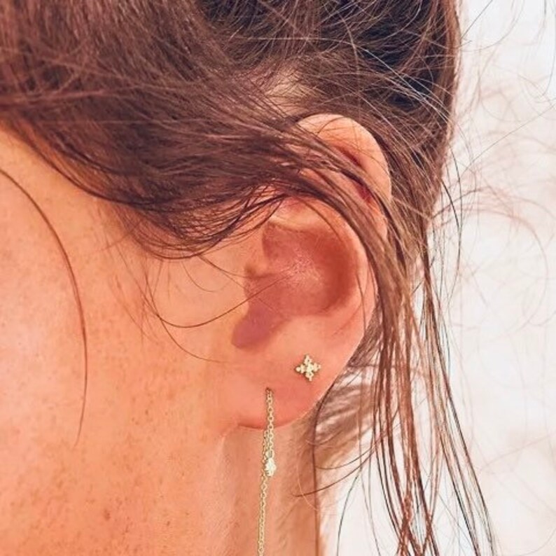 Dainty Minimalistic Beaded Bohemian Stud Earrings Boho Etsy