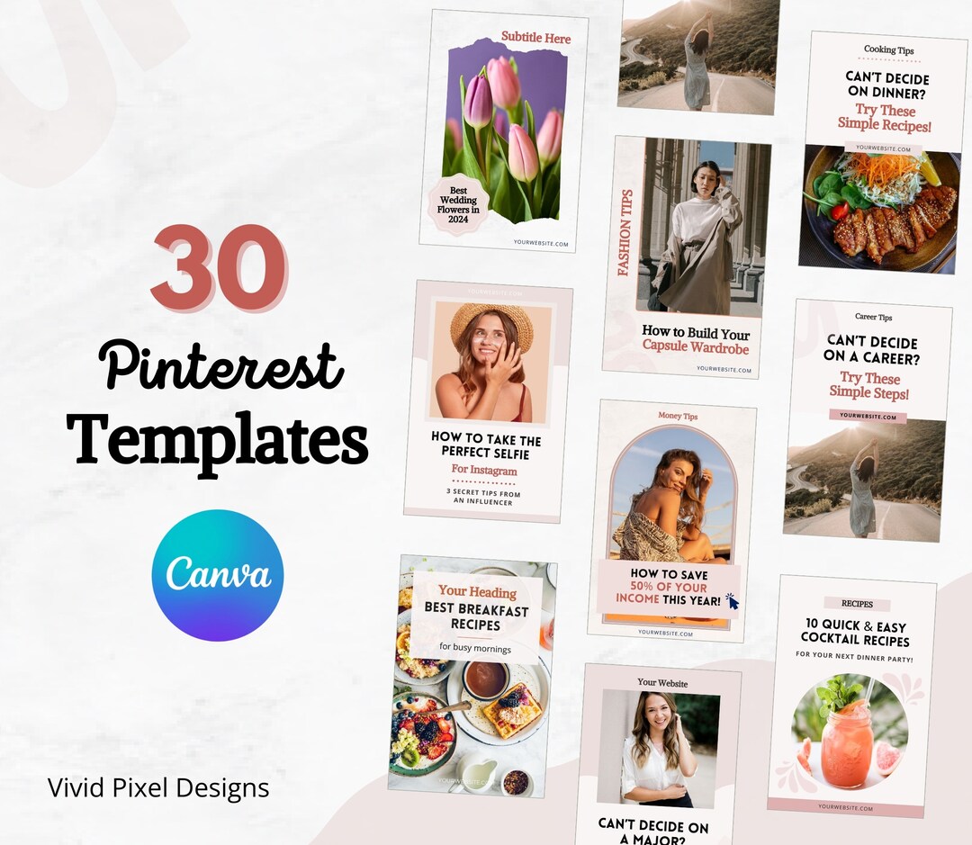30 Pinterest Templates, Engaging Pinterest Templates, Pinterest ...