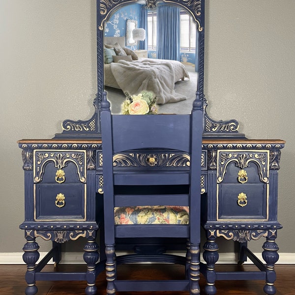 Antique Vanity Set Etsy