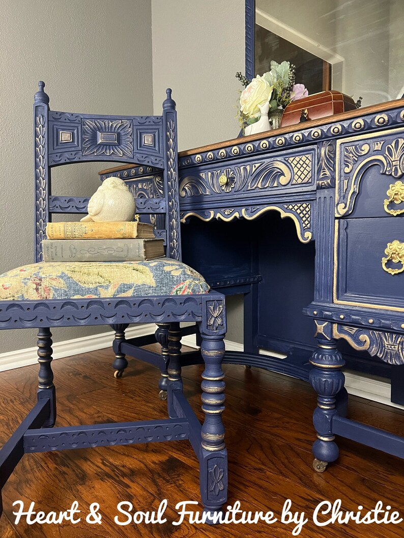 Beautiful Vintage Vanity Set Etsy