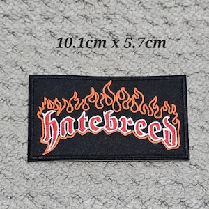 HateBreed Metallic HardCore Flame Rock Music Band Embroided Iron On/Sewn Patch