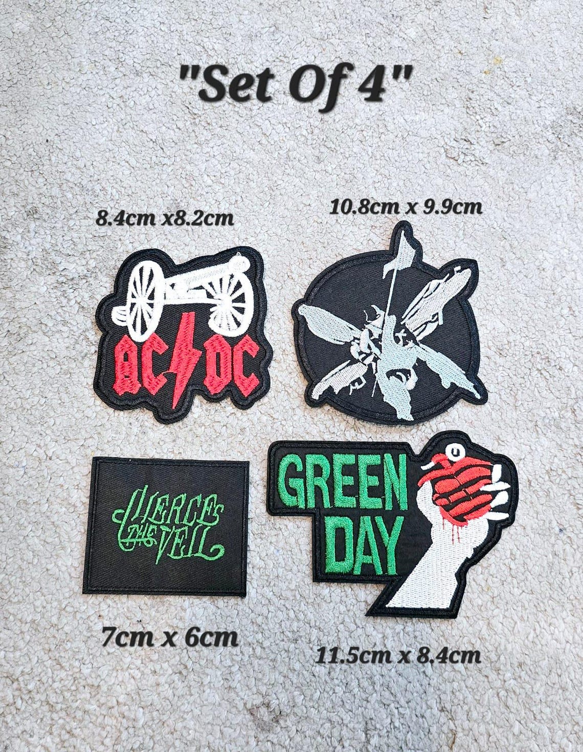 Rock & Metal Band Embroidered Patches - ACDC, Linkin Park, Green Day ...