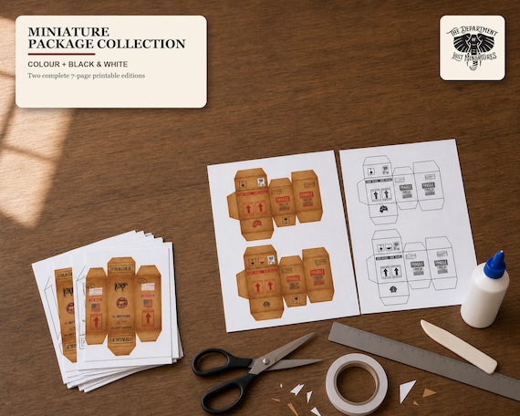 Lost Miniature - Boxes & Packages - DIY Dollhouse - Print, Cut and Fold