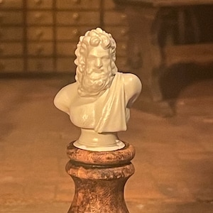 Lost Miniatures - Zeus Bust - 1/12 Scale - Statue - mini - dollhouse / diorama!