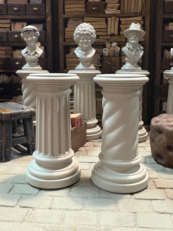 Lost Miniatures - Column Pedestals - dollhouse / diorama / mini set!