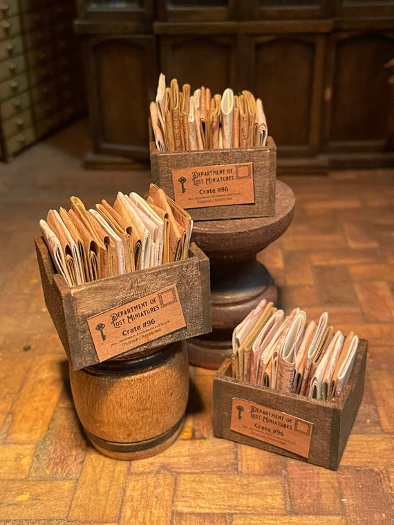 Lost Miniatures - Crate 96 - Restricted  Documents - 1/12 Scale - dollhouse, diorama, mini museum set!