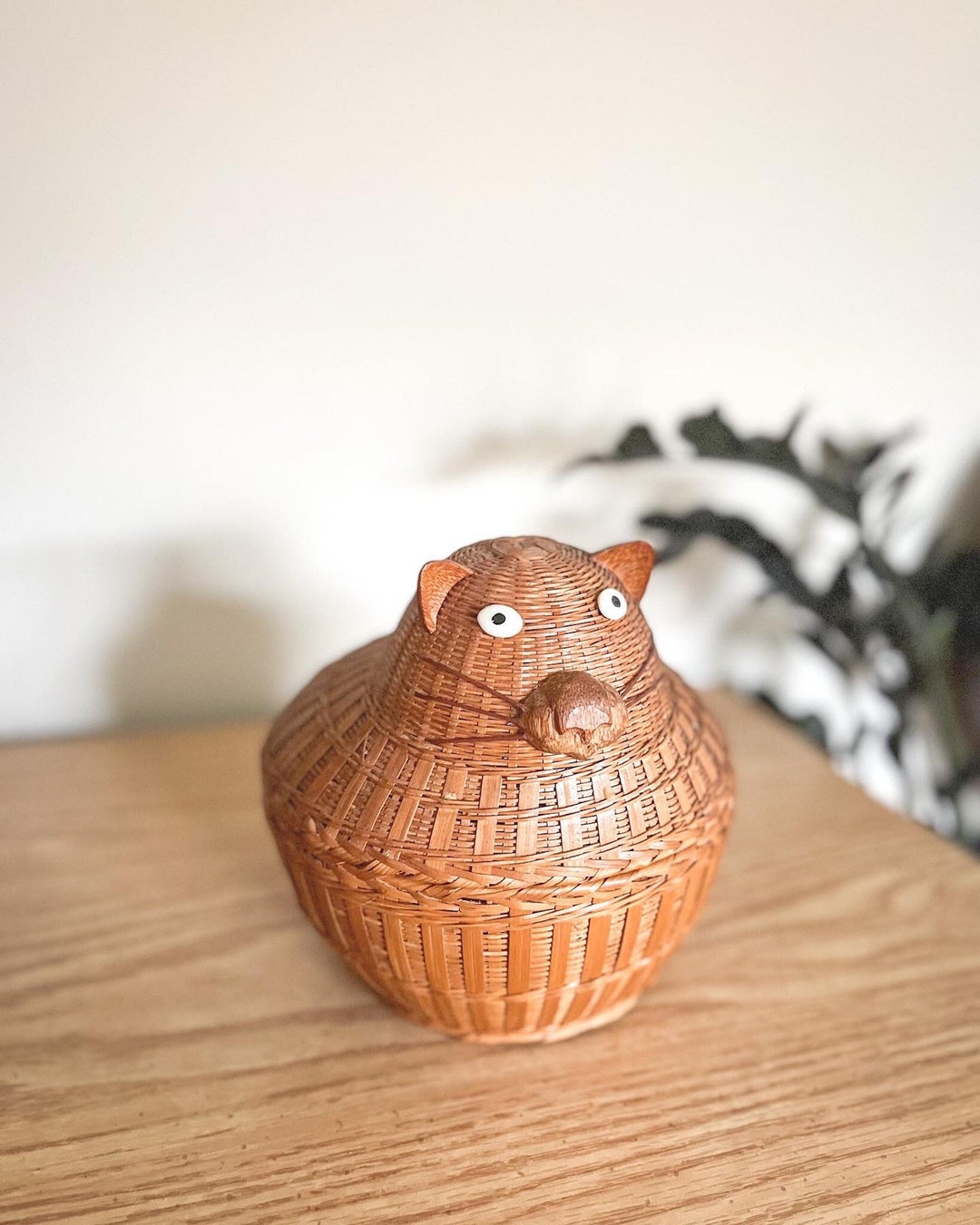 large wicker cat basket