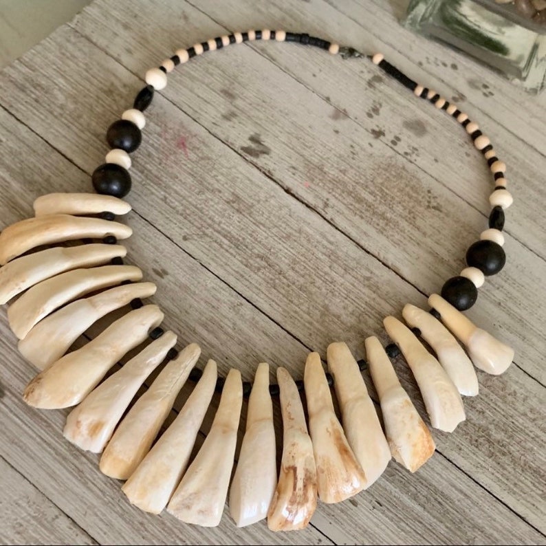 Carved Native Collar Necklace