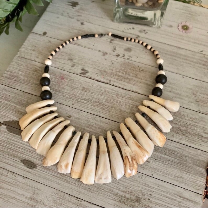 Carved Native Collar Necklace