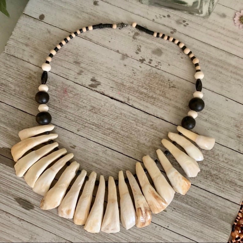 Carved Native Collar Necklace