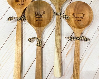 Rae Dunn Inspired Farmline Wooden spoon set